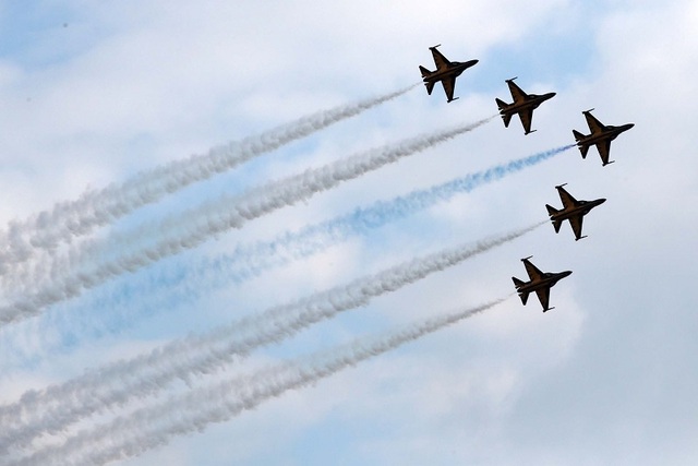 ▲ 10월 1일 국군의날 공군 블랙이글스 에어쇼.ⓒ공군