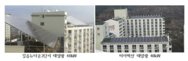 ▲ 서울 도심 공공주택에 설치된 태양광시설 설치 모습. ⓒ서울시청 홈페이지 갈무리