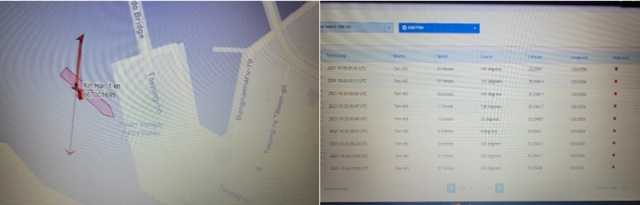 ▲ '월봉산호' 부산항 GPS.ⓒ홍문표 의원실