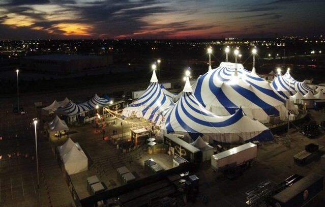 ▲ 태양의서커스 이동식 공연장인 '빌리지' 전경.ⓒ마스트엔터테인먼트