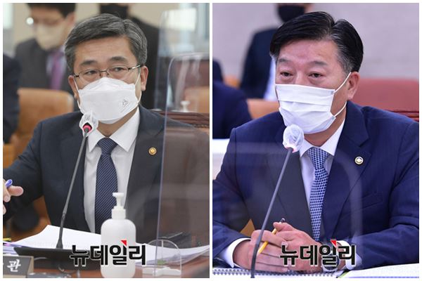 ▲ 서욱 전 국방부장관(왼쪽)과 김홍희 전 해경청장.ⓒ뉴데일리 DB