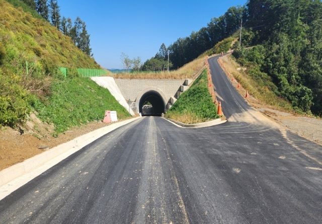 ▲ 낭성면 추정리 산정말~추정 연결도로.ⓒ청주시