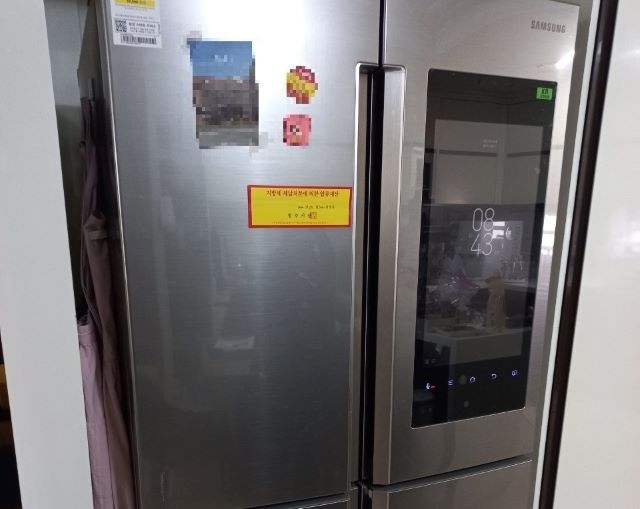 ▲ 압류된 냉장고.ⓒ청주시