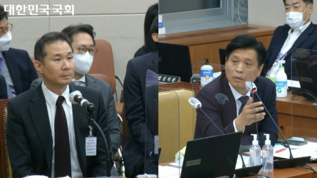 ▲ 왼쪽부터 김경훈 구글코리아 사장, 조승래 더불어민주당 의원 ⓒ국회의사중계시스템