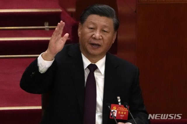 ▲ 시진핑 중국 국가주석이 22일 중국 베이징 인민대회당에서 열린 중국 공산당 제20차 전국대표대회 폐막식에 참석하고 있다. ⓒ뉴시스