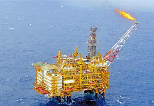 ▲ 포스코인터내셔널이 미얀마에서 운영 중인 해상 가스전 전경. ⓒ포스코인터내셔널