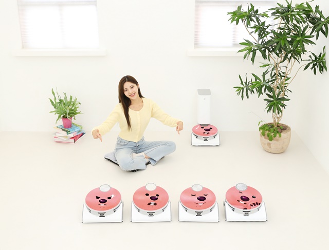 ▲ '잔망루피' 적용 '비스포크 제트 봇 AI'. ⓒ삼성전자