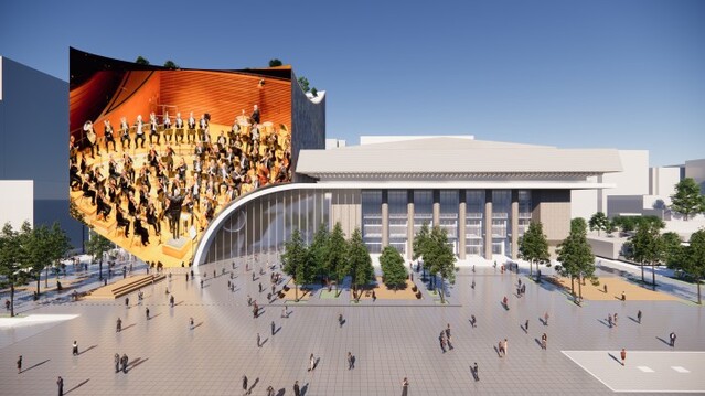 ▲ 세종문화회관 리빌딩 조감도(광화문 광장에서 바라 본 전경).ⓒ세종문화회관