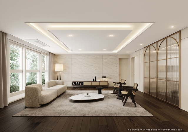 ▲ 빌리브 헤리티지 거실 이미지.ⓒ신세계건설