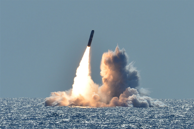 ▲ 미국의 잠수함발사탄도미사일(SLBM) UGM-133 트라이던트Ⅱ의 수중발사장면. 미국이 보유한 핵무기는 거의 대부분 알려져 있다. ⓒ美전략사령부 제공.
