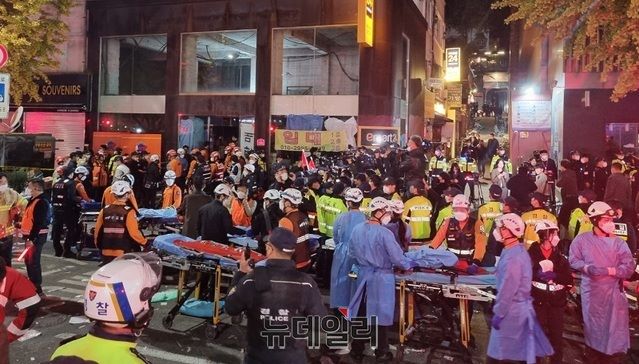 ▲ 지난 29일 발생한 서울 이태원 압사 참사 현장.ⓒ뉴데일리 D/B