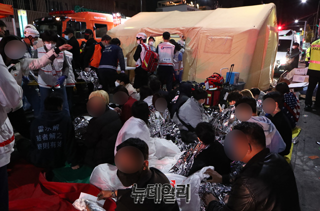 ▲ 지난 29일 압사 참사가 발생한 서울 이태원 사고 현장.ⓒ뉴데일리 D/B