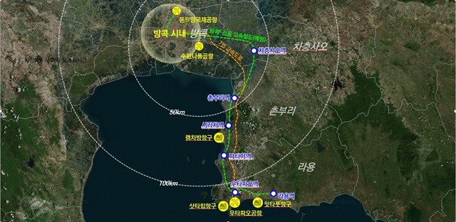 ▲ 태국 동부경제회랑 경제특구 위치도. ⓒ한국토지주택공사