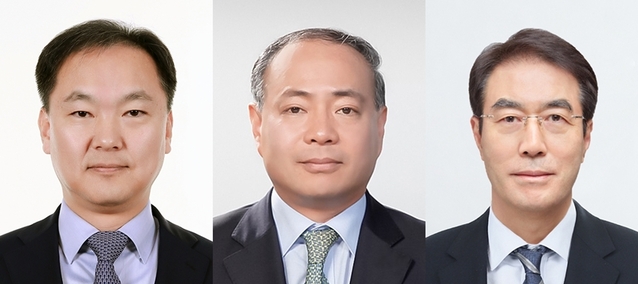 ▲ (왼쪽부터) 김형관 사장, 이동욱 사장, 최철곤 사장. ⓒ현대중공업그룹
