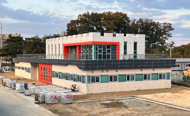 ▲ 준공이 임박한 청주 ‘사천 반다비 체육센터’ 현장 모습.ⓒ청주시