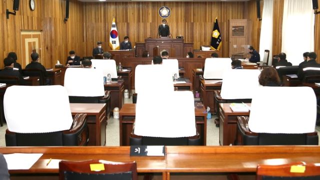 ▲ 영동군의회 본회의장 모습.ⓒ영동군의회
