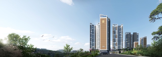 ▲ 강릉 '이화연립 소규모 주택재건축 정비사업' 투시도. ⓒ한신공영