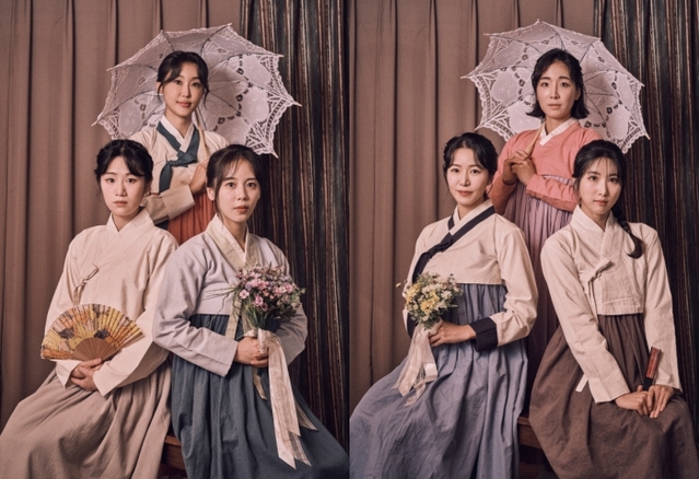 ▲ 서울시뮤지컬단 '알로하, 나의 엄마들' 여주인공 홍지희·임지영·정은영(왼쪽),이혜란·주다온·이수정.ⓒ세종문화회관