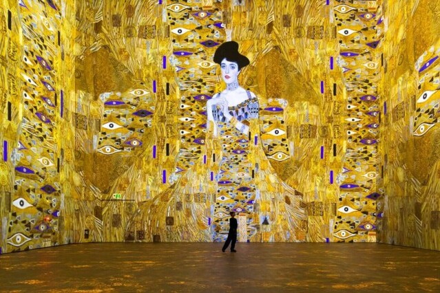 ▲ 빛의 시어터 '구스타프 클림트, 골드 인 모션' 전경.ⓒ티모넷