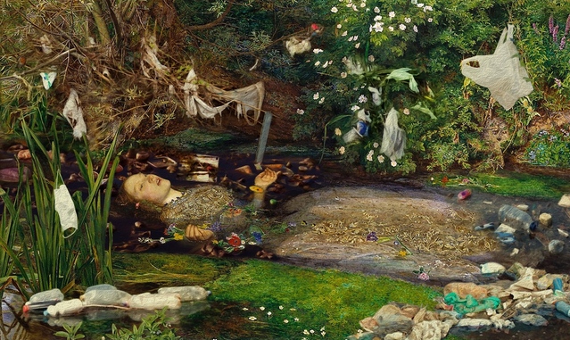 ▲ 디지털 아티스트 쿠엔틴 디바인이 재해석한 명화 '오필리아'. ⓒ삼성