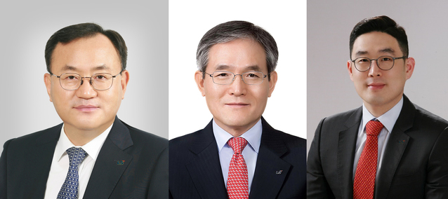 ▲ 명노현(왼쪽부터) ㈜LS 부회장, 도석구 LS MnM 부회장, 구본규 LS전선 사장. ⓒLS그룹