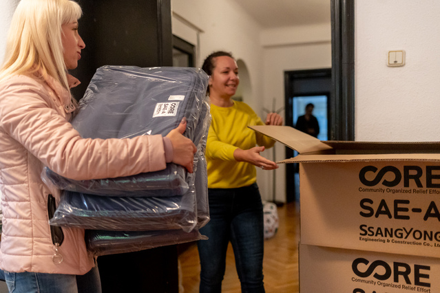 ▲ 글로벌세아가 지원하는 동계 의류 물품들.ⓒ글로벌세아