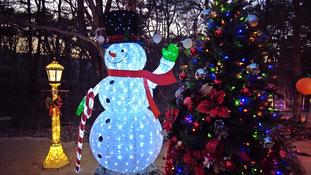 ▲ 지난해 루미나이트에 설치됐던 겨울왕국 장식.ⓒ경주엑스포