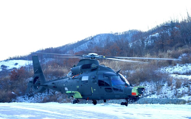 ▲ 국내 개발한 소형무장헬기(LAH, Light Armed Helicopter). ⓒ방위사업청