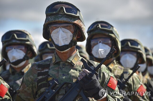 ▲ 지난 8월31일 '보스토크-2022' 군사훈련 개막식에 참여한 중국 인민해방군. ⓒ연합뉴스
