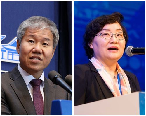 ▲ 김수현 전 사회수석(왼쪽)과 문미옥 전 과학기술보좌관 ⓒ뉴시스