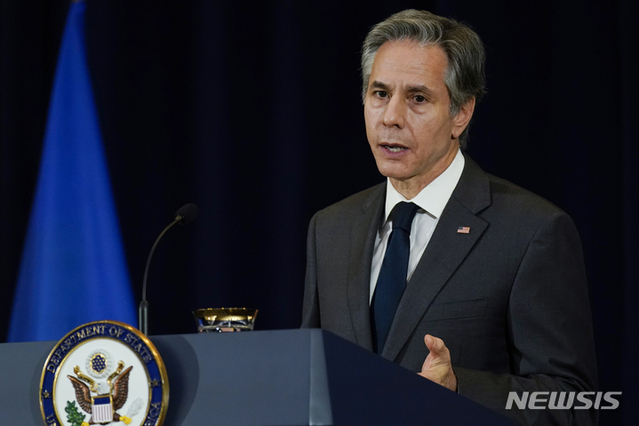 ▲ 토니 블링컨 미국 국무부 장관. ⓒ워싱턴=AP/뉴시스