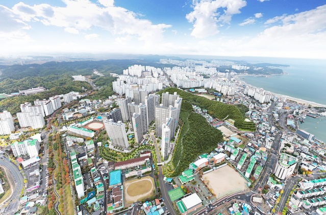 ▲ 포항 학산 한신더휴 엘리트파크 조감도.ⓒ한신공영