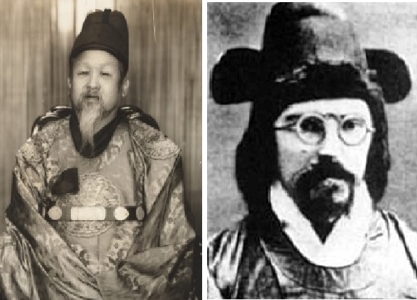 ▲ 고종 황제(왼쪽)와 고종을 러시아와 수교하도록 배후조종한 독일인 외교교문 뮐렌도르프.(자료사진)