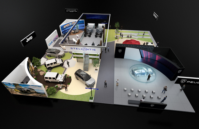 ▲ 스텔란티스 CES 2023 부스 배치도 ⓒ스텔란티스코리아