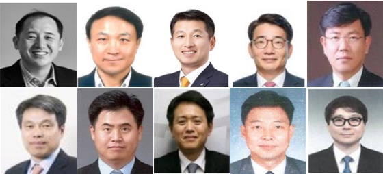 ▲ (왼쪽 위부터) 한용구 차기 신한은행장, 문동권 차기 신한카드 사장, 김상태 신한투자증권 사장, 이영종 신한라이프 차기 사장, 정운진 신한캐피탈 사장
(왼쪽 아래부터) 김희송 신한자산운용 사장, 이희수 신한저축은행 사장, 이승수 신한자산신탁 신임 사장, 배진수 신한AI 사장, 이동현 신한벤처투자 사장. ⓒ신한금융
