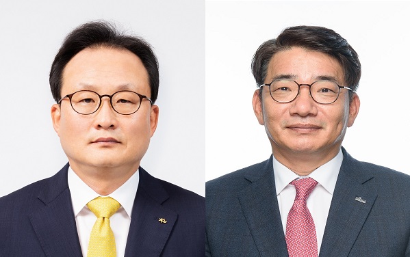 ▲ 이환주 KB라이프 대표(사진 왼쪽)와 이영종 신한라이프 사장.ⓒKB금융·신한금융