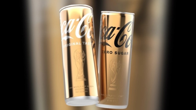 ▲ 코카콜라가 선보인 골드 트로피 캔 패키지. ⓒ코카콜라