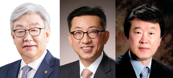 ▲ (사진 왼쪽에서 부터)김정남 DB 보험그룹장, 고원종 DB 금융그룹장, 이재형 DB제조서비스그룹장.ⓒDB그룹
