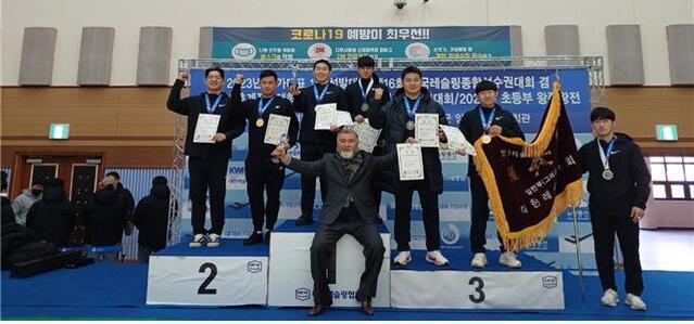 ▲ 한국조폐공사 레슬링선수.ⓒ한국조폐공사