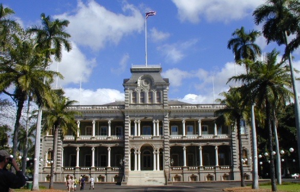 ▲ 하와이 왕국의 이올라니 궁전.(자료사진)