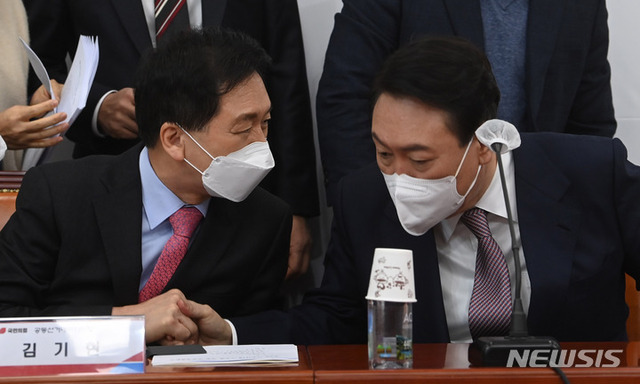 ▲ 김기현 국민의힘 의원(왼족)과 윤석열 대통령. ⓒ뉴시스