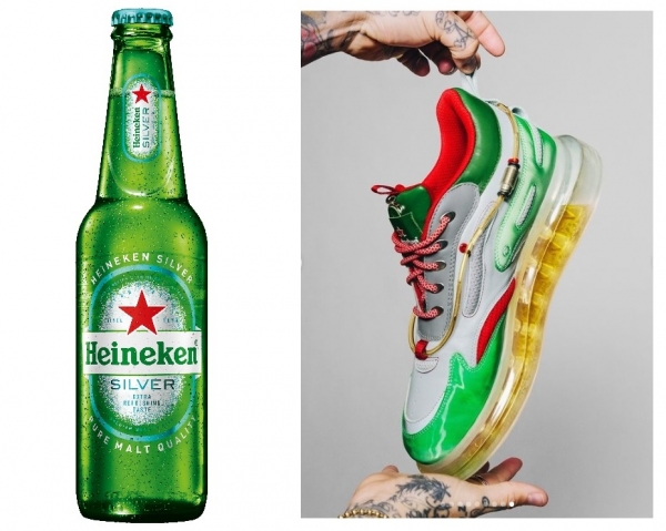 ▲ 진짜 맥주가 들어간 하이네켄의 한정판 운동화 '하이네킥스(Heinekicks)'. ⓒ하이네켄