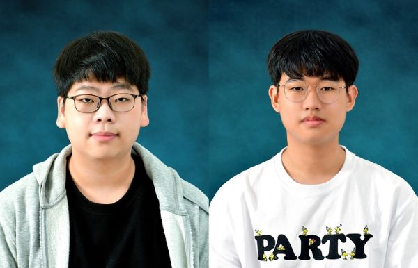 ▲ 대한민국 인재상 수상자, 김도율(왼쪽), 최성호 학생.ⓒ충북교육청