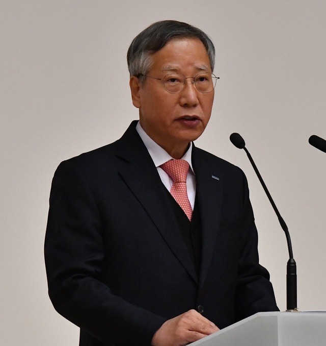 ▲ 박장식 한국조폐공사 사장이 2일 시무식에서 신년사를 발표하고 있다.ⓒ한국조폐공사