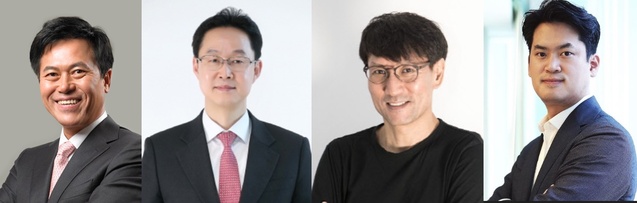 ▲ 왼쪽부터 박정호 SK스퀘어 부회장, 김철수 KT스카이라이프 대표, 홍은택 카카오 대표, 정우진 NHN 대표 ⓒ각사