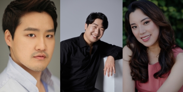 ▲ 왼쪽부터 테너 김건우·바리톤 김기훈·소프라노 황수미.ⓒ세종문화회관