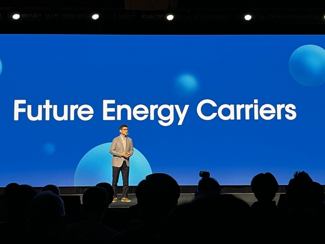 ▲ 김성준 HD현대 부사장이 4일(현지시간) CES 2023에서 열린 컨퍼런스에서 발언하고 있다. ⓒ김보배 기자