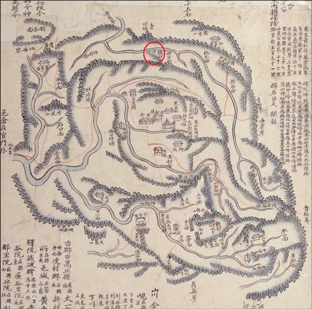 ▲ 해동지도상의 의성계란현봉수지.ⓒ의성군