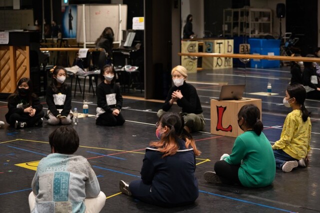 ▲ 뮤지컬 '마틸다' 원데이 클래스 현장.ⓒ신시컴퍼니