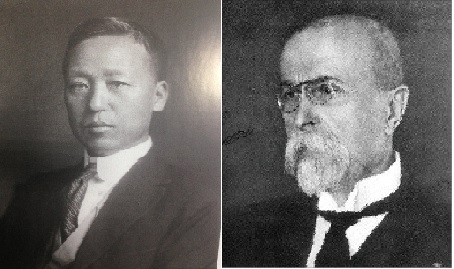 ▲ 외교독립운동의 동지--40대 이승만과 60대 마사리크. 두 사람은 한국과 체코슬로바키아의 '건국의 아버지'가 된다.(자료사진)